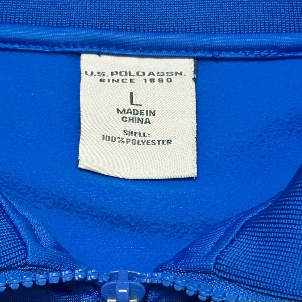 U.S. Polo Assn. Blue Track Jacket size L - Picture 6 of 10